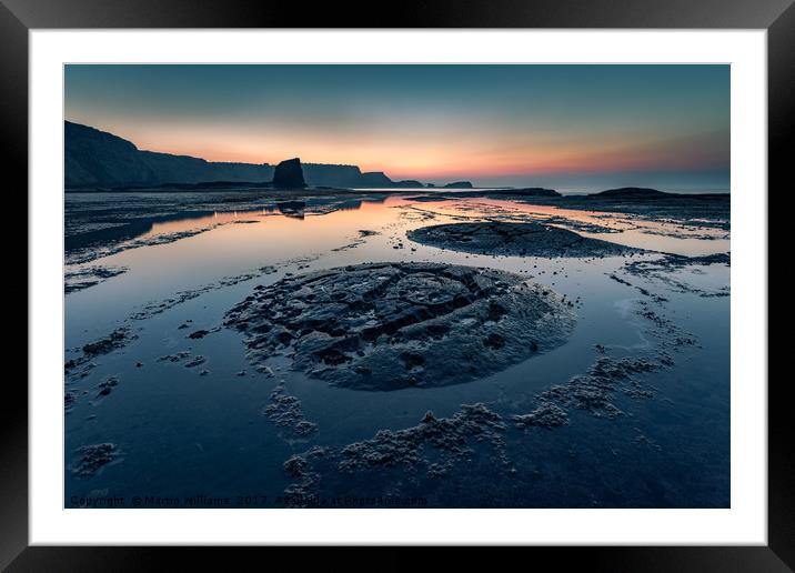 Rock Formations, Saltwick Bay, Whitby Framed Mounted Print by Martin Williams