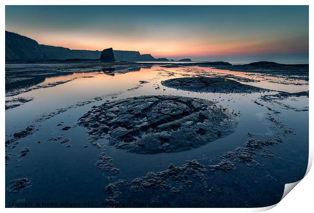 Rock Formations, Saltwick Bay, Whitby Print by Martin Williams
