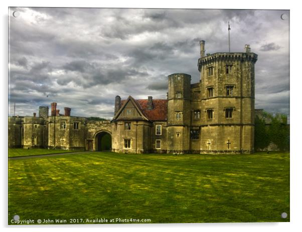 Thornbury Castle (HDR) Acrylic by John Wain