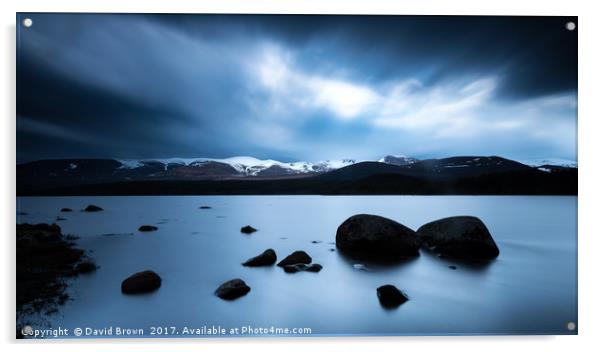 Loch Morlich Blue Day Acrylic by David Brown