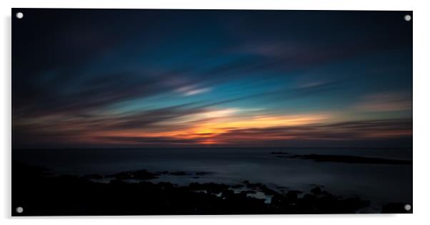 Sennen Cove Sunset Acrylic by Nigel Jones