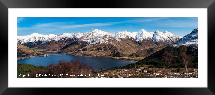 The Five Sisters of Kintail Framed Mounted Print by David Brown