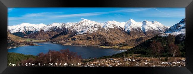 The Five Sisters of Kintail Framed Print by David Brown