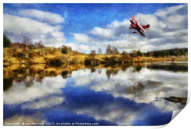 Flight Over The Lake Print by Ian Mitchell
