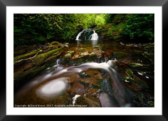 Black Spout Wood Framed Mounted Print by David Brown
