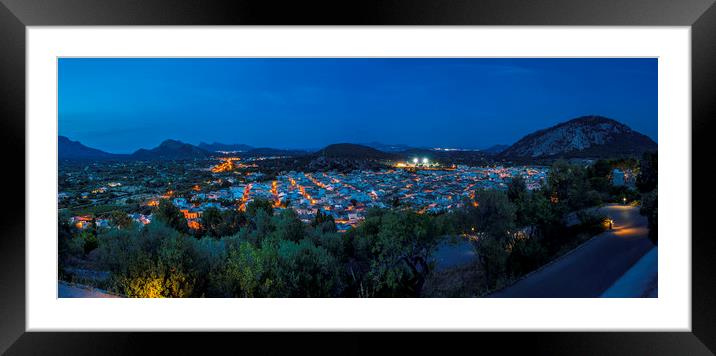 Pollença by Night Framed Mounted Print by Perry Johnson