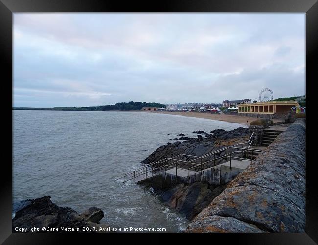 An Evening in Barry Island                         Framed Print by Jane Metters