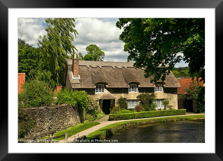 English Thatched House Framed Mounted Print by Robert Murray