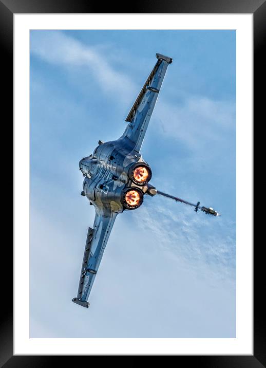 Dassault Rafale Burners Framed Mounted Print by J Biggadike