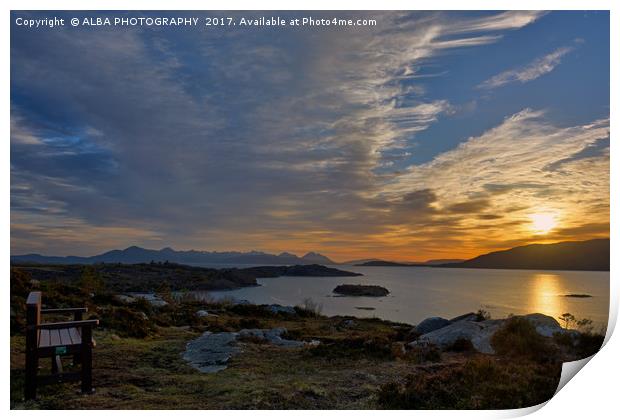 Isle of Skye Sunset, Scotland. Print by ALBA PHOTOGRAPHY