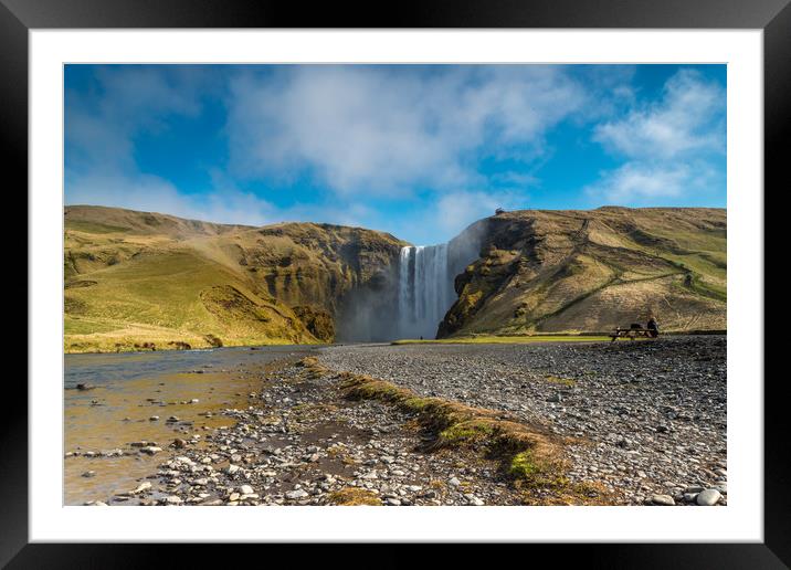 Skogafoss Waterfall Iceland Framed Mounted Print by Tony Bishop