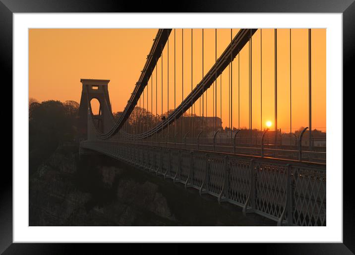 Sunrise at Clifton Suspension bridge Framed Mounted Print by Dean Merry