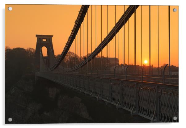 Sunrise at Clifton Suspension bridge Acrylic by Dean Merry
