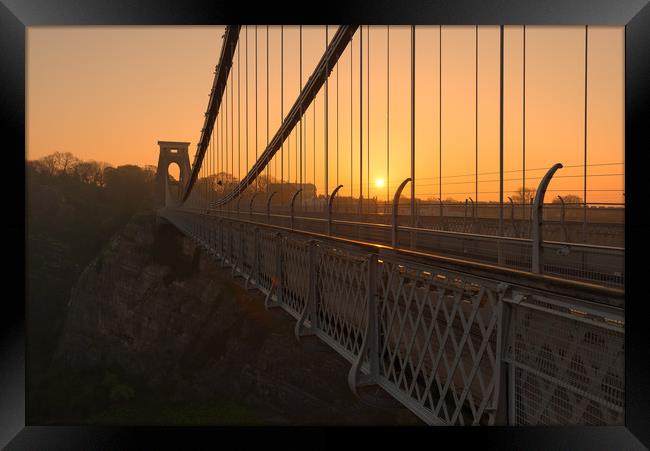 Sunrise at Clifton Suspension bridge  Framed Print by Dean Merry