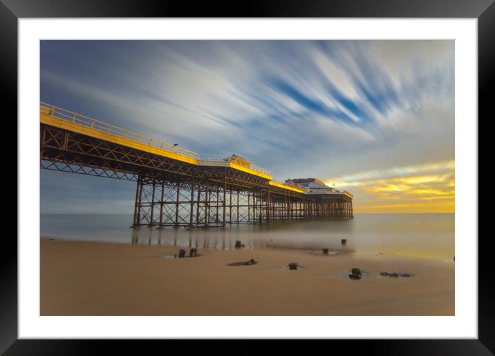 Cromer pier at Golden hour Framed Mounted Print by Mark Hawkes