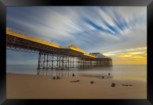 Cromer pier at Golden hour Framed Print by Mark Hawkes