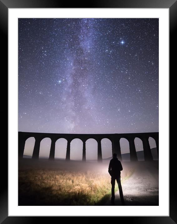 Ribblehead Viaduct and the Milky Way Framed Mounted Print by Pete Collins