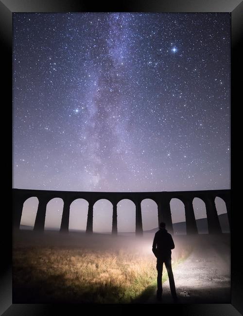 Ribblehead Viaduct and the Milky Way Framed Print by Pete Collins