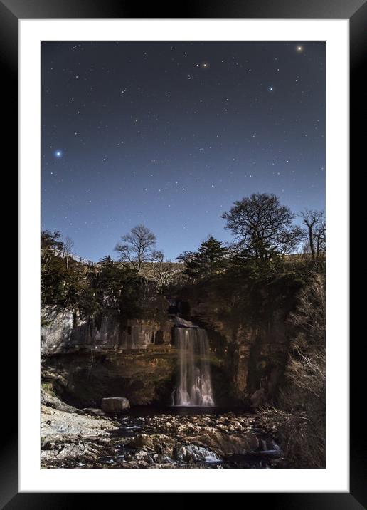 Thornton Force by moonlight Framed Mounted Print by Pete Collins