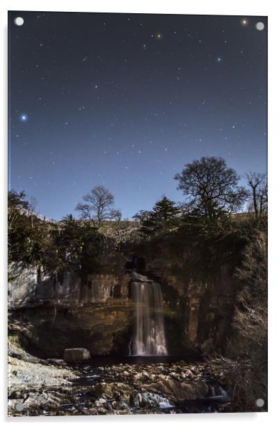 Thornton Force by moonlight Acrylic by Pete Collins