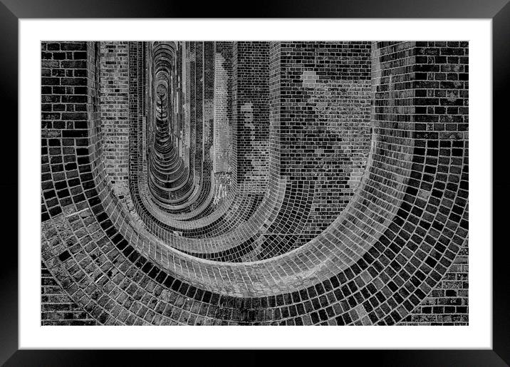 Mono Viaduct Framed Mounted Print by Charlotte Moon