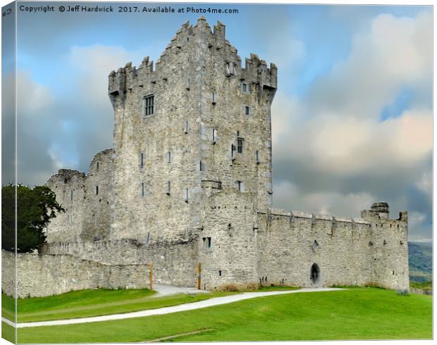 Ross castle Killarney Ireland Canvas Print by Jeff Hardwick