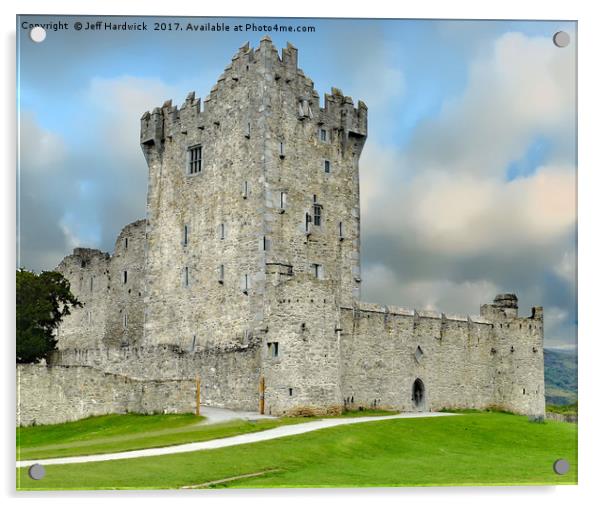 Ross castle Killarney Ireland Acrylic by Jeff Hardwick