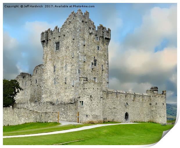 Ross castle Killarney Ireland Print by Jeff Hardwick