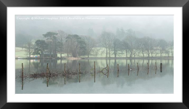 Coniston Mists Framed Mounted Print by Michael Houghton