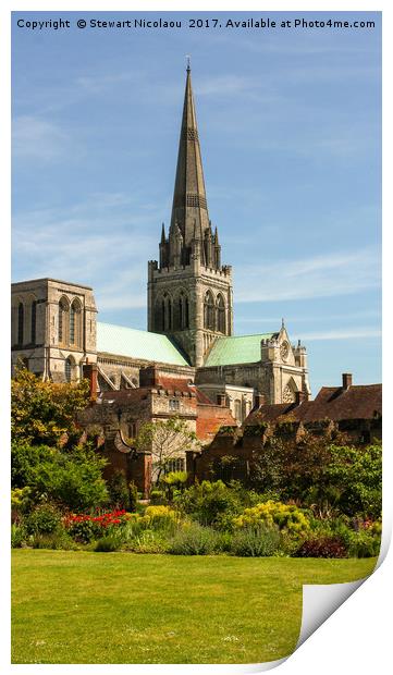 Chichester Cathedral Print by Stewart Nicolaou