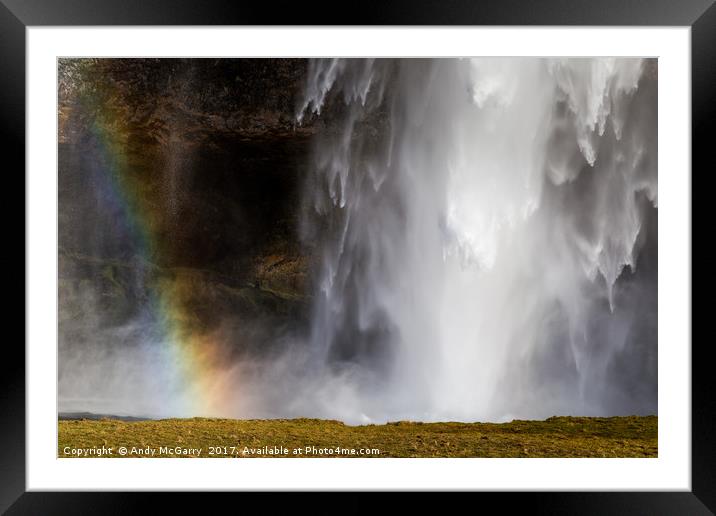 Seljalandsfoss Waterfall Iceland Framed Mounted Print by Andy McGarry