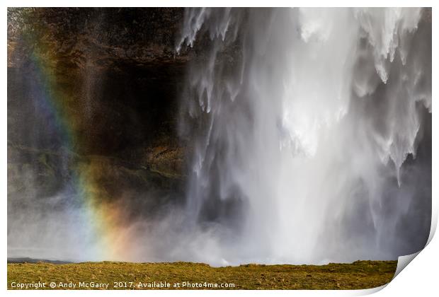 Seljalandsfoss Waterfall Iceland Print by Andy McGarry