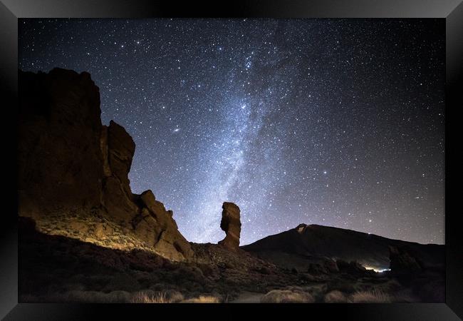 Teide and the Milky Way Framed Print by Pete Collins