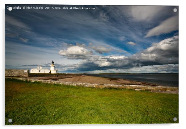Lighthouse at Chanonry Point in Scotland Acrylic by Mohit Joshi