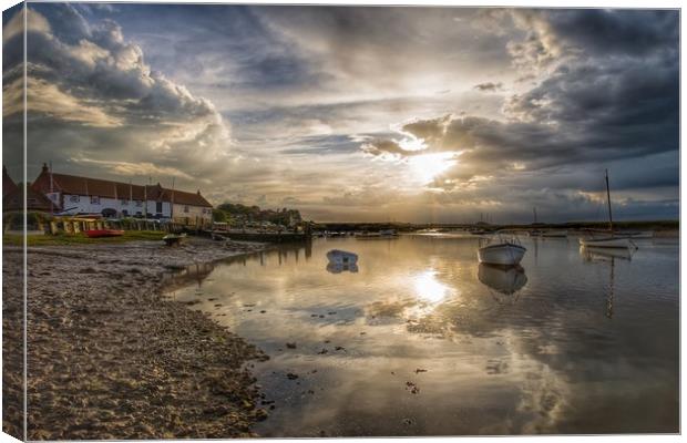 Reflections - Burnham Overy Staithe Canvas Print by Gary Pearson