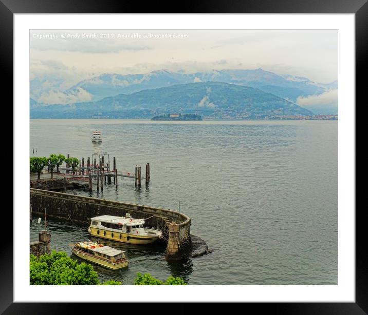 lake maggiore           Framed Mounted Print by Andy Smith
