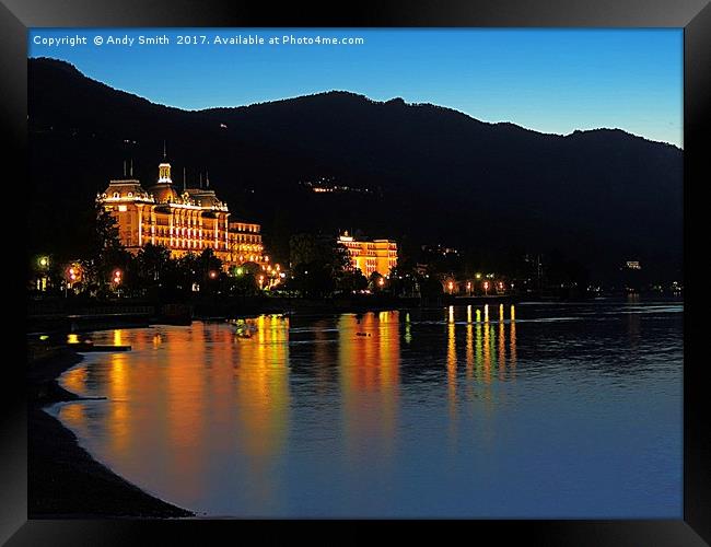  Grand Hotel Des Iles Borromees          Framed Print by Andy Smith