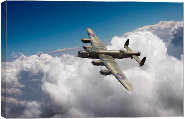 Lancaster KB799 The Moose above clouds Canvas Print by Gary Eason