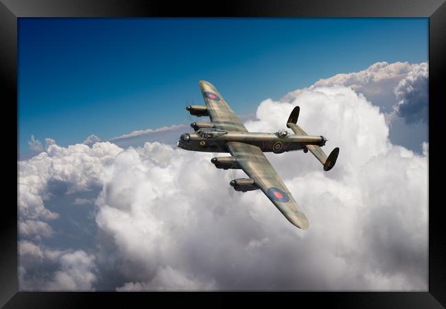 Lancaster KB799 The Moose above clouds Framed Print by Gary Eason