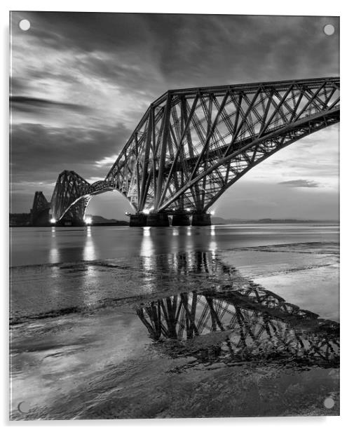 Forth Rail Bridge Acrylic by Angela H