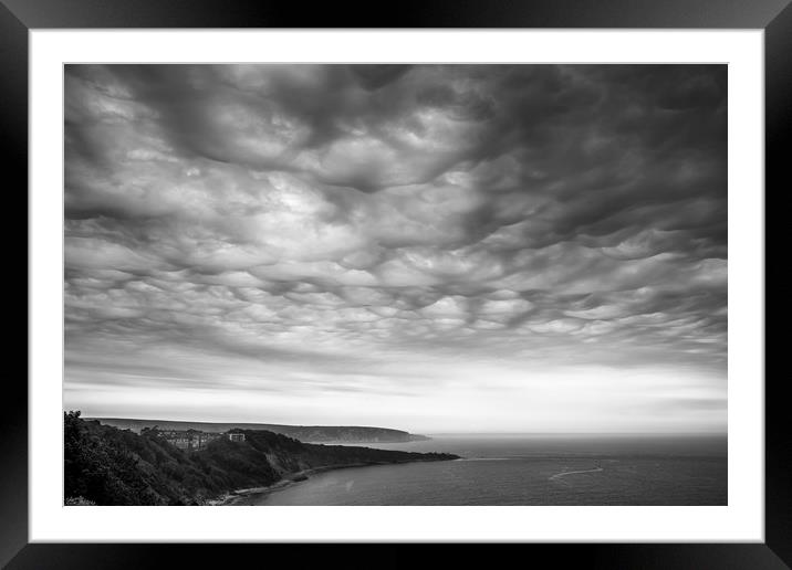 Asperitas clouds  Dorset coast Framed Mounted Print by Tony Bates
