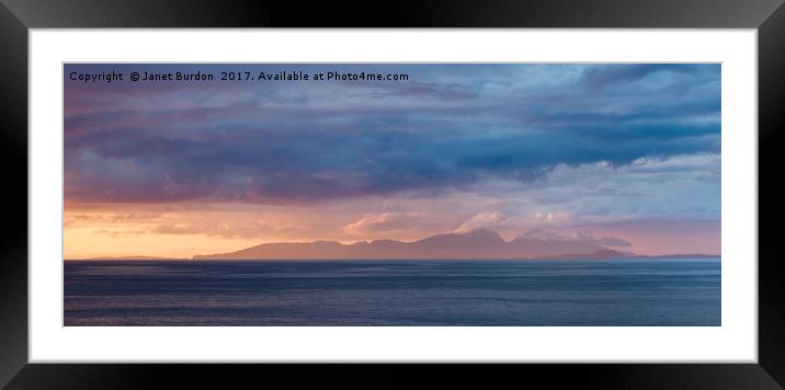 Sunset Squall Framed Mounted Print by Janet Burdon