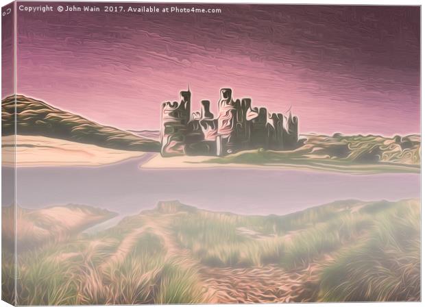 Conwy Castle (Digital Art) Canvas Print by John Wain