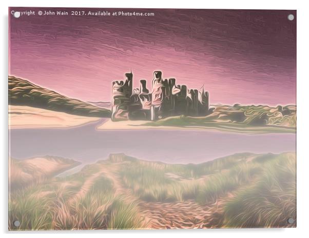Conwy Castle (Digital Art) Acrylic by John Wain