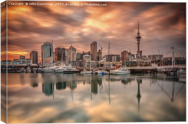 Auckland Sunrise Canvas Print by John Cummings