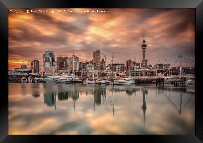 Auckland Sunrise Framed Print by John Cummings