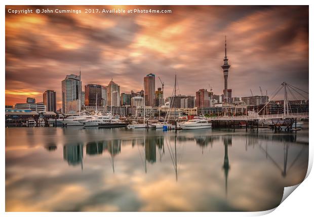 Auckland Sunrise Print by John Cummings