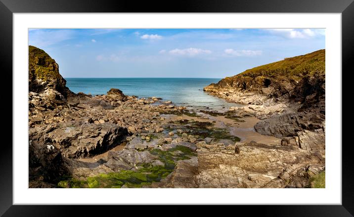 Epphaven cove north Cornwall Framed Mounted Print by Eddie John