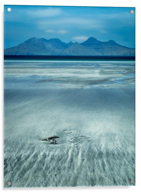 Eigg shoreline Acrylic by Chris Rafferty