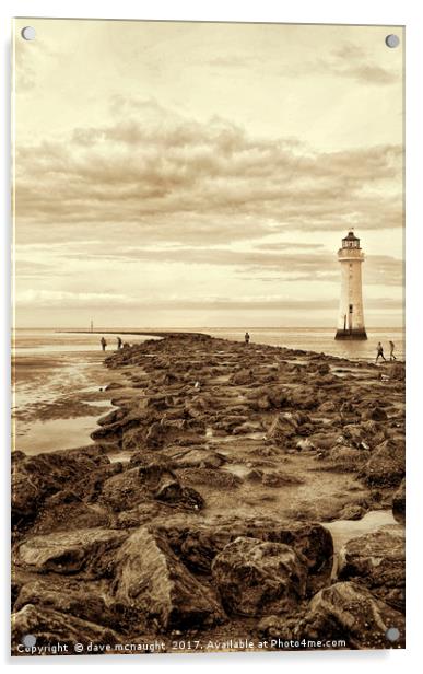 New Brighton Lighthouse Acrylic by dave mcnaught